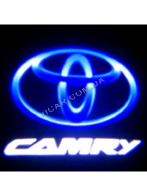 Логотип led в карту дверей Toyota Camry